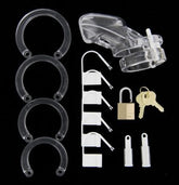 Cb-3000 Chastity Cock Cage Kit - Clear Male Chastity